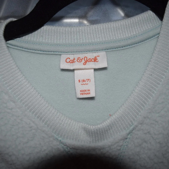 CAT & JACK Girls Pullover Sweater Light Green S (6/7) - Picture 3 of 4